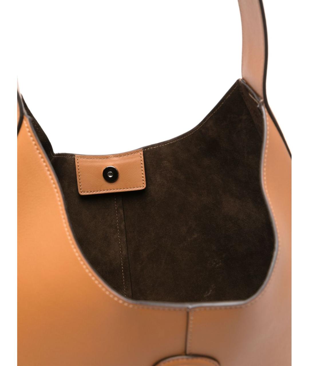 TOD'S Коричневая кожаная сумка тоут, фото 2