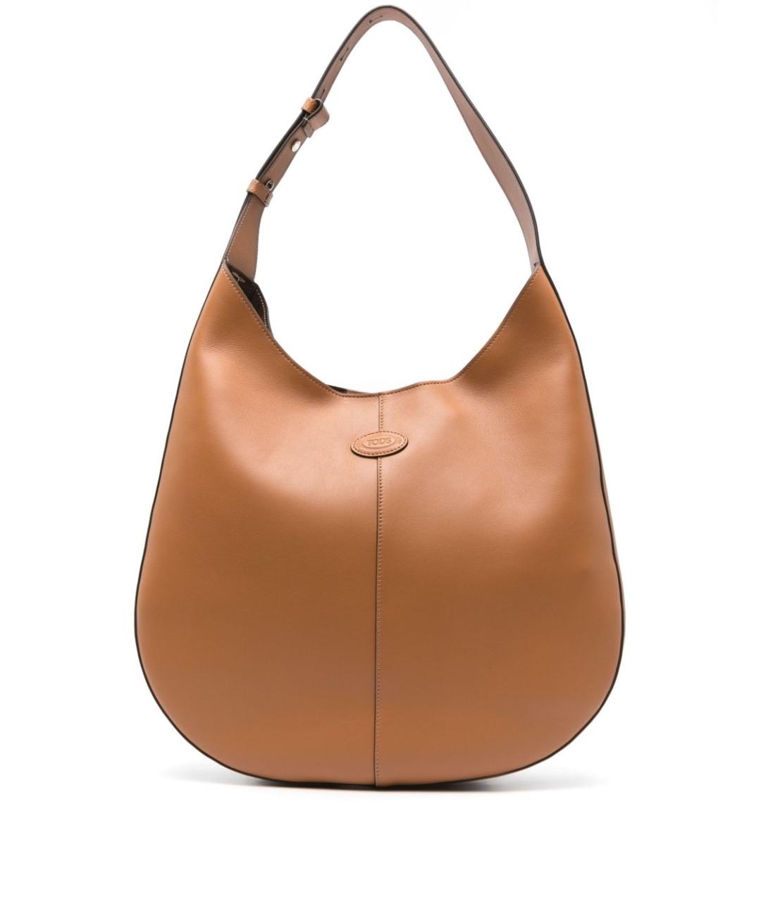 TOD'S Коричневая кожаная сумка тоут, фото 1