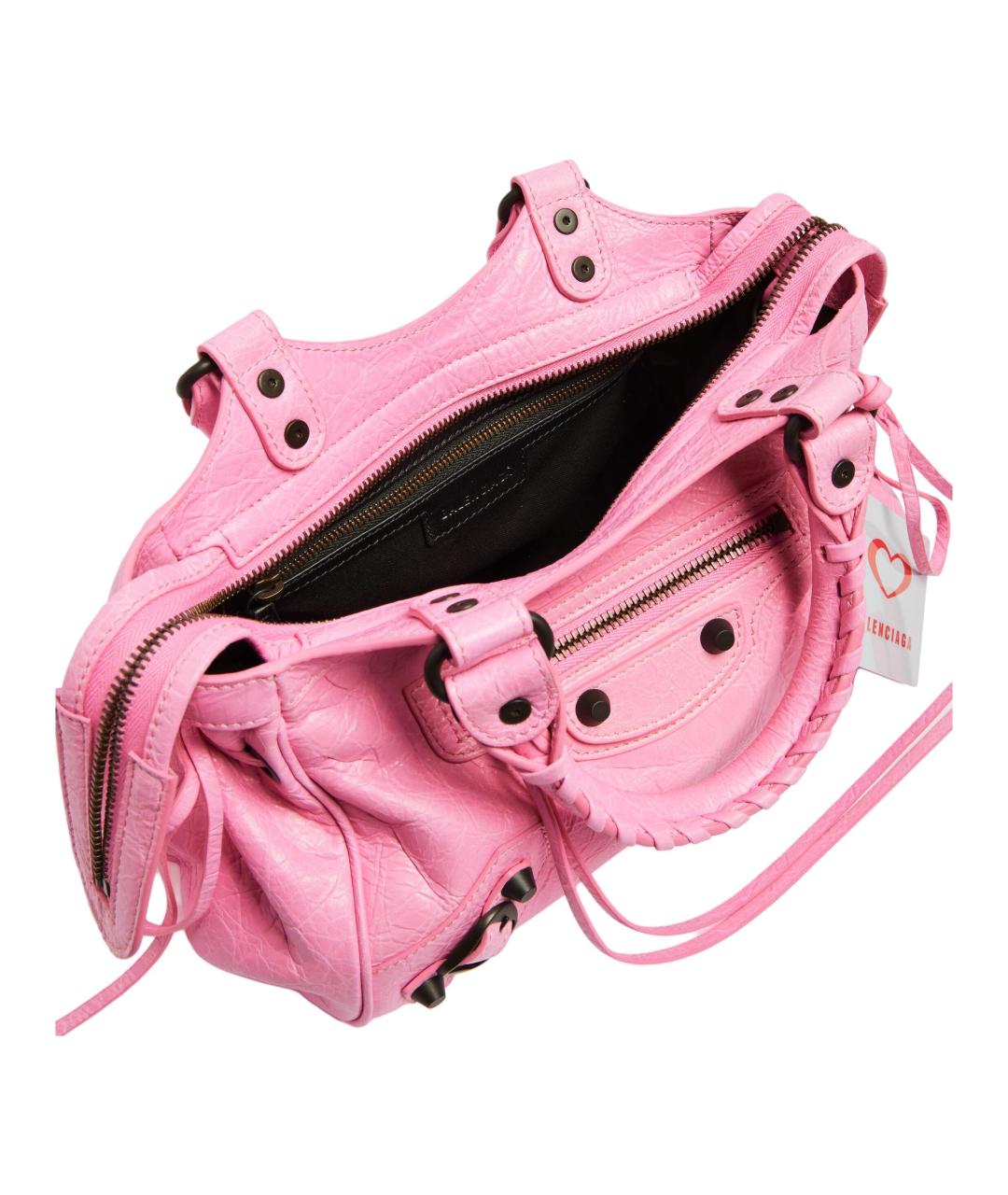 BALENCIAGA Розовая сумка с короткими ручками, фото 6