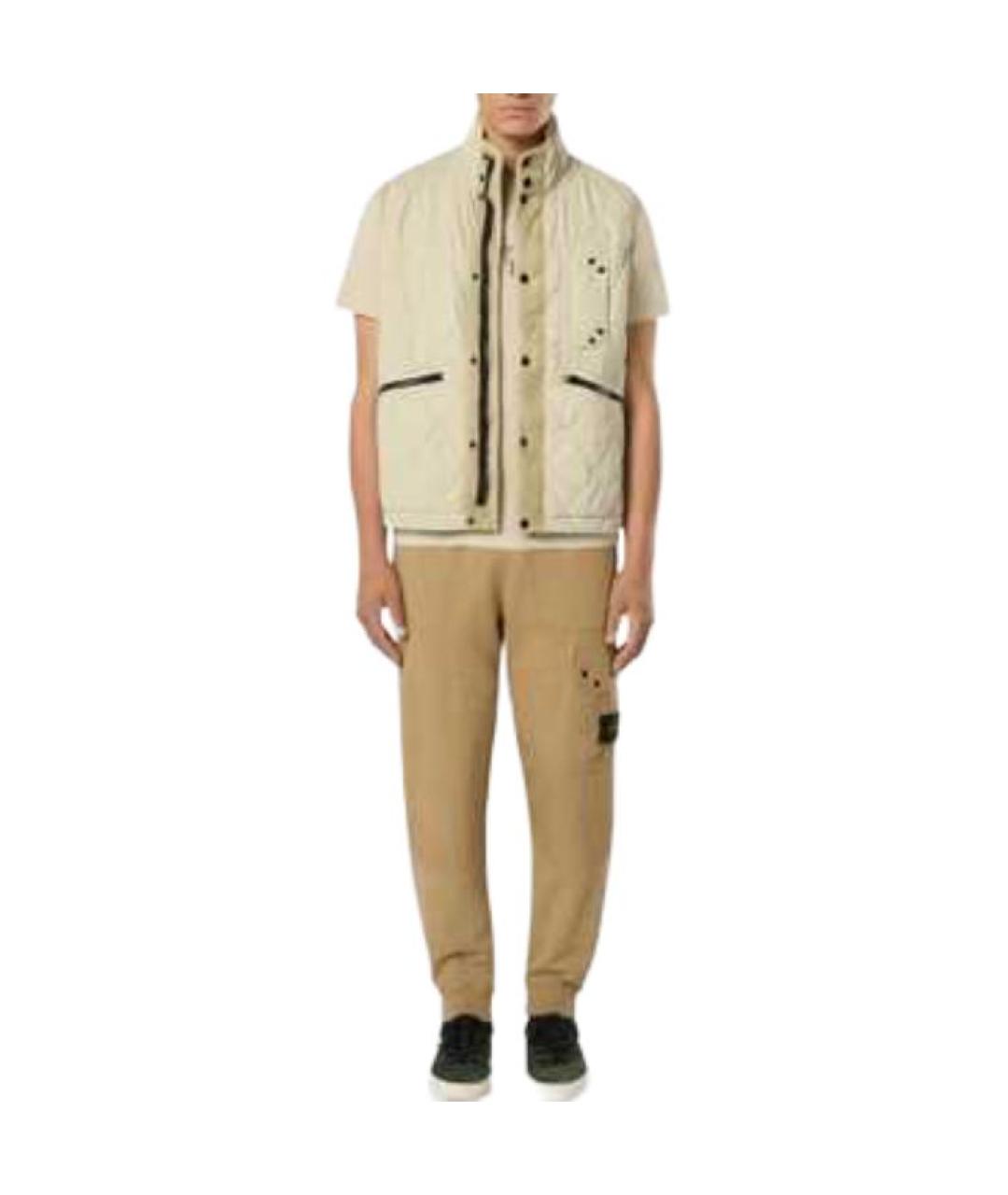 STONE ISLAND Хаки классические брюки, фото 3