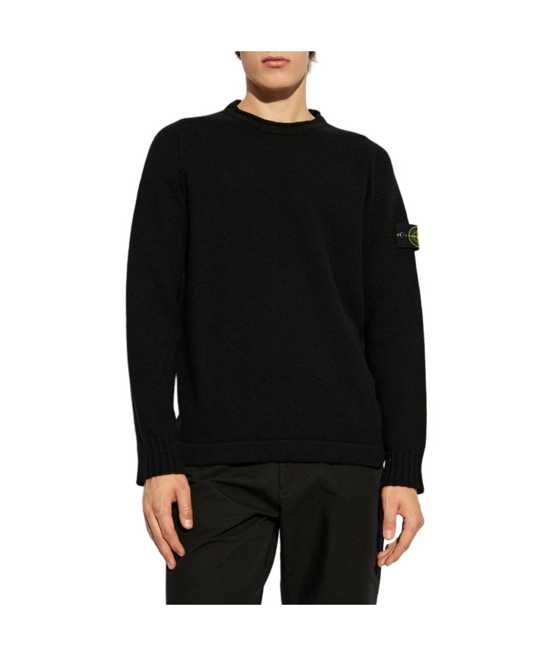 STONE ISLAND Черный джемпер / свитер, фото 3