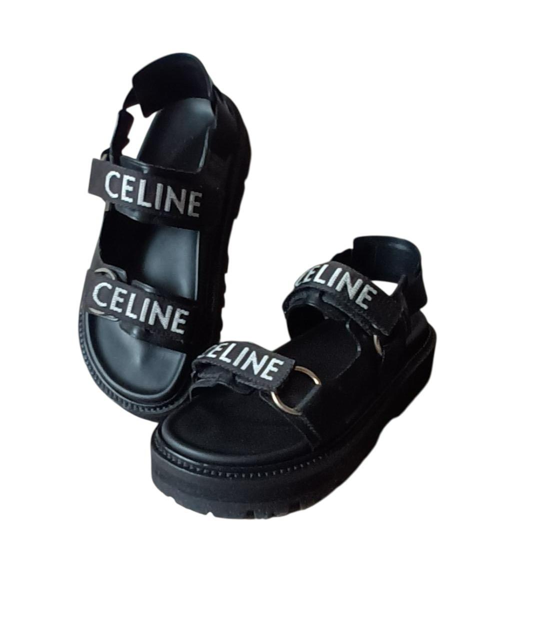 CELINE Черные сандалии, фото 2