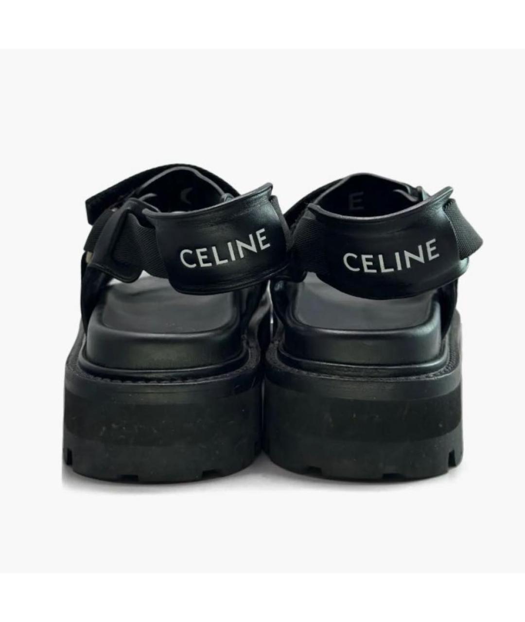 CELINE Черные сандалии, фото 6