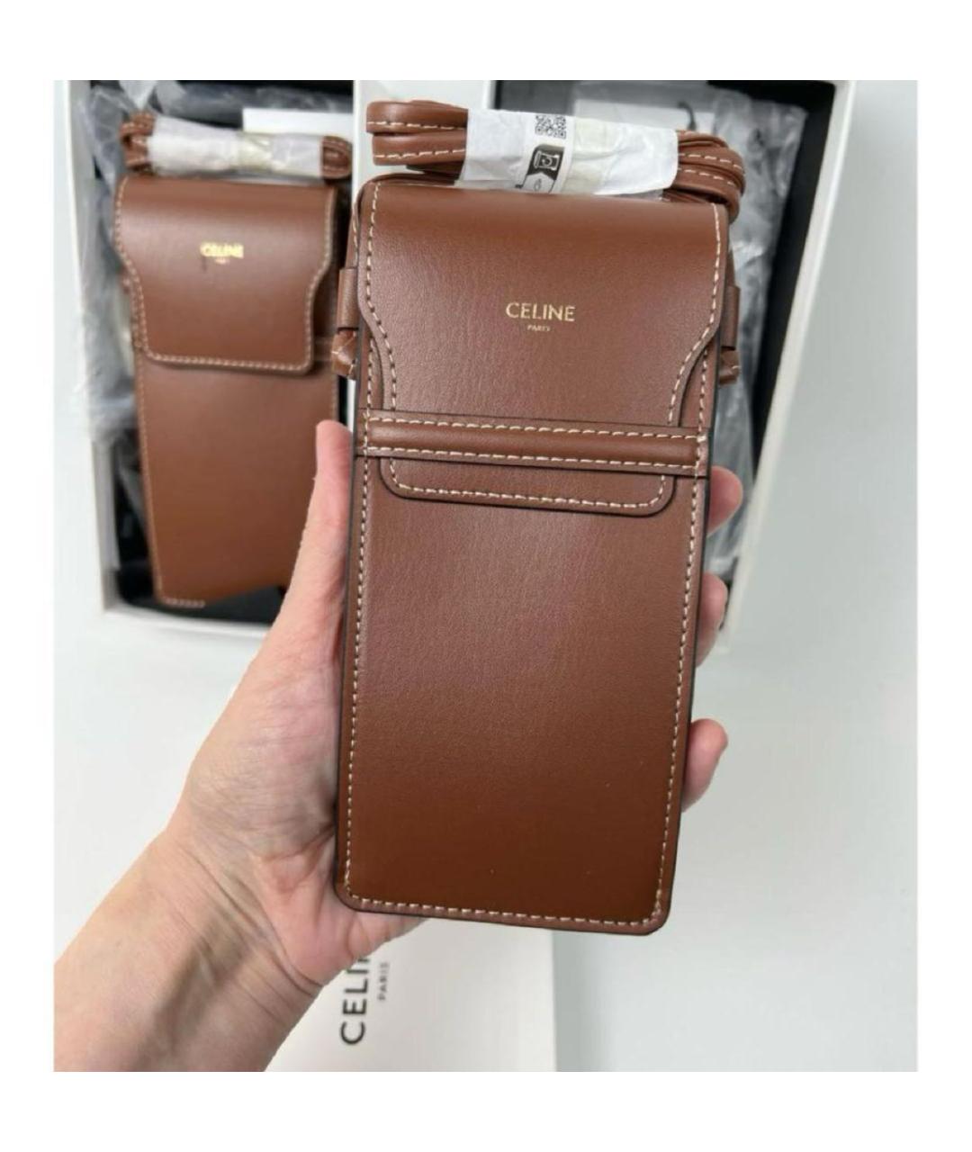 CELINE Коричневая сумка на плечо, фото 5