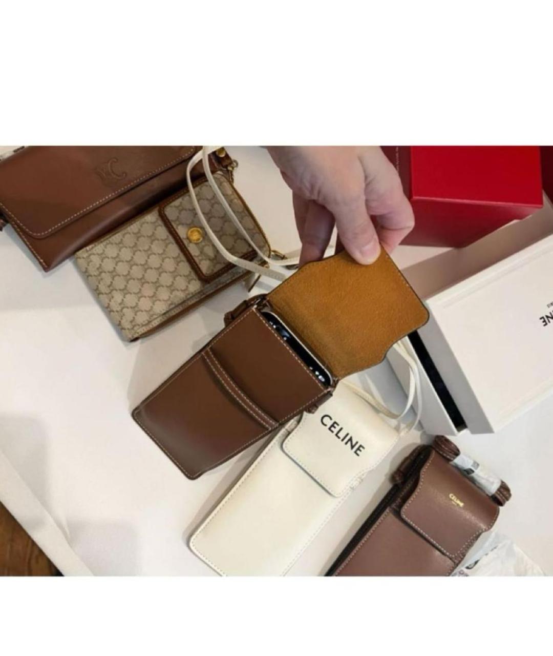 CELINE Коричневая сумка на плечо, фото 6