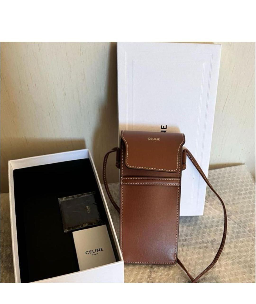 CELINE Коричневая сумка на плечо, фото 8
