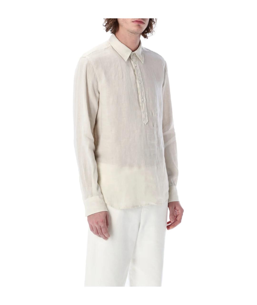 ASPESI Белая льняная кэжуал рубашка, фото 4