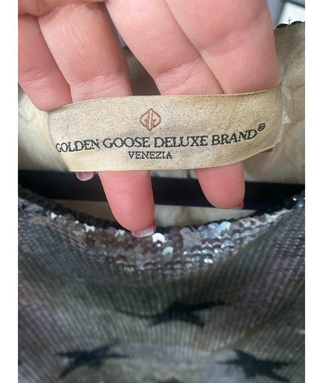 GOLDEN GOOSE DELUXE BRAND Серебряная хлопковая рубашка, фото 7