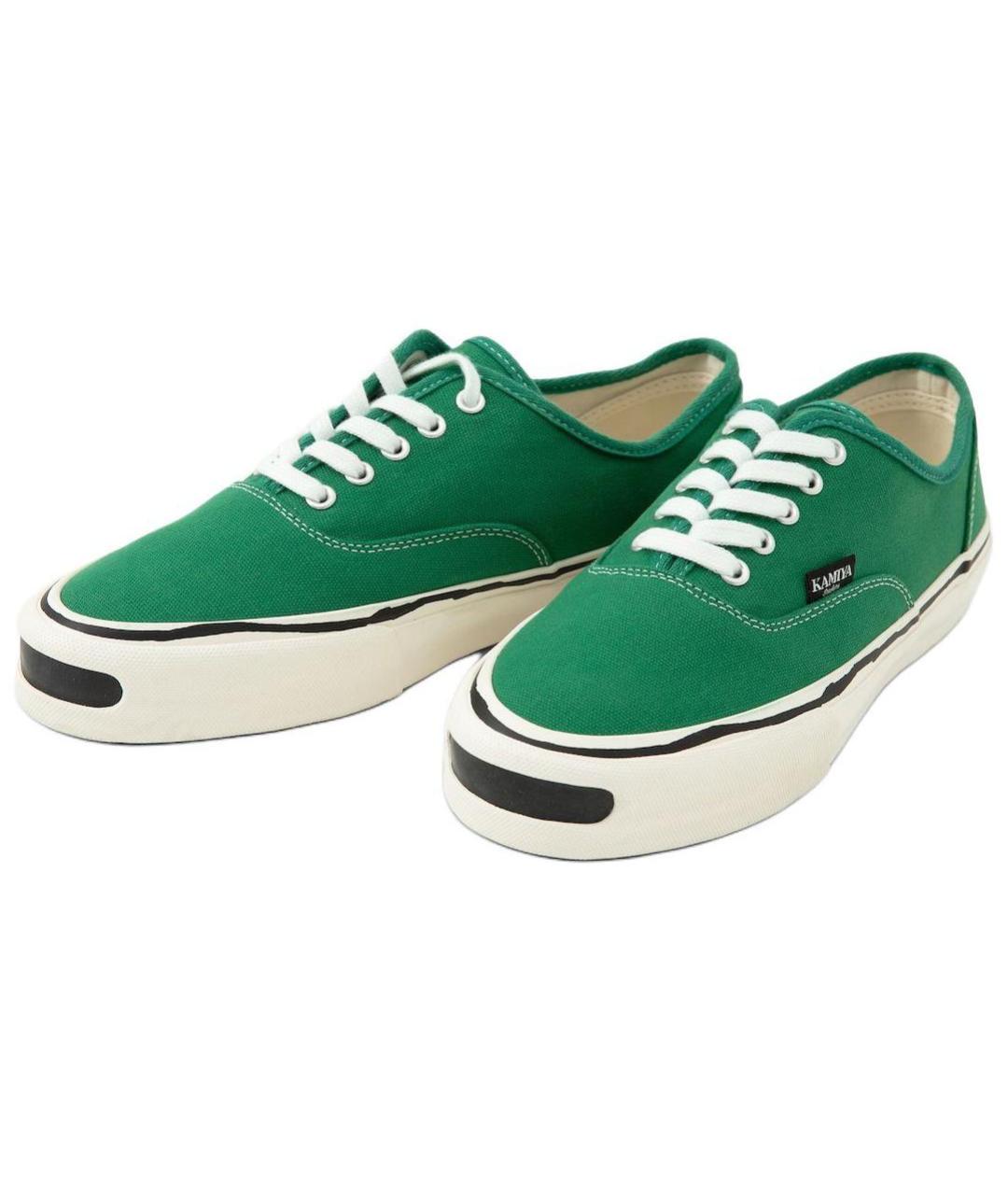 Mihara Yasuhiro Зеленые текстильные кеды, фото 4