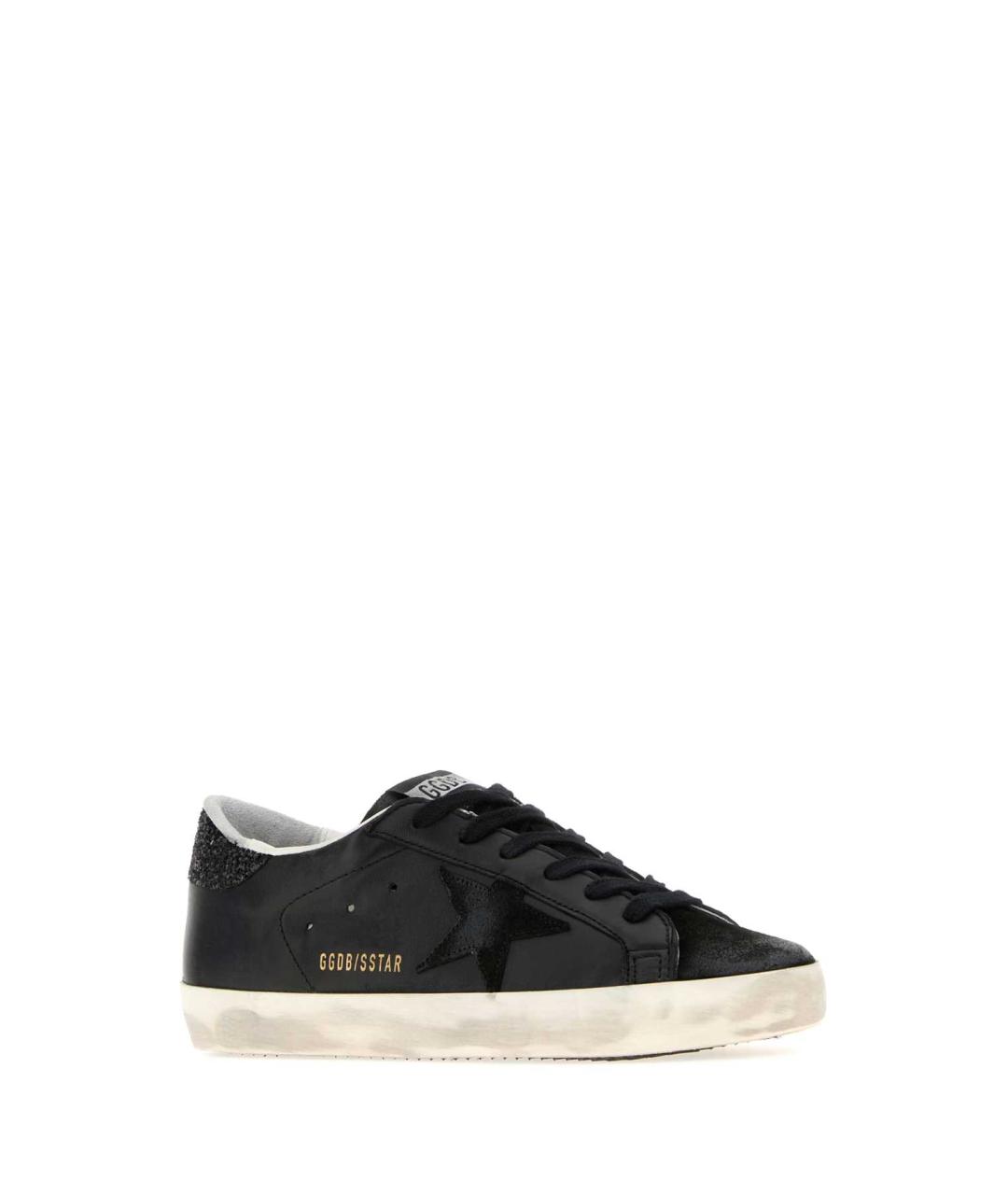 GOLDEN GOOSE DELUXE BRAND Черные кожаные кроссовки, фото 2