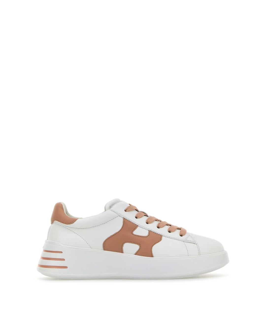 HOGAN Белые кожаные кроссовки, фото 1