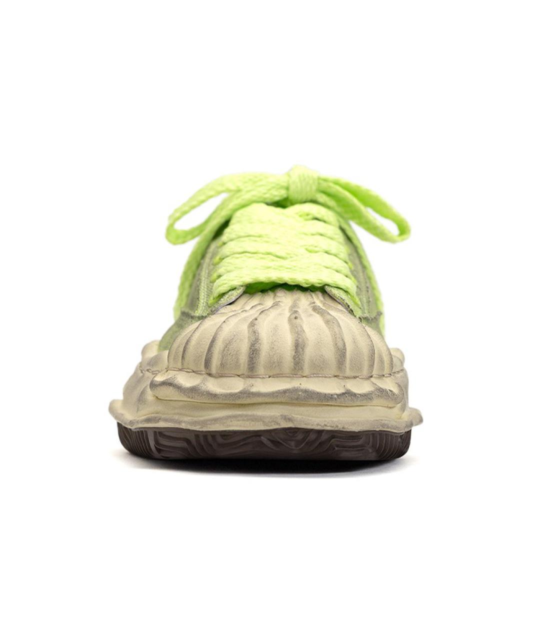 Mihara Yasuhiro Зеленые текстильные низкие кроссовки / кеды, фото 3