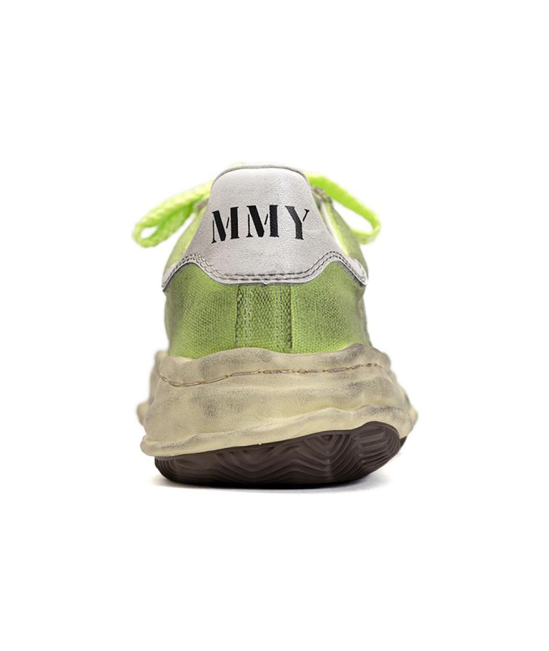 Mihara Yasuhiro Зеленые текстильные низкие кроссовки / кеды, фото 4