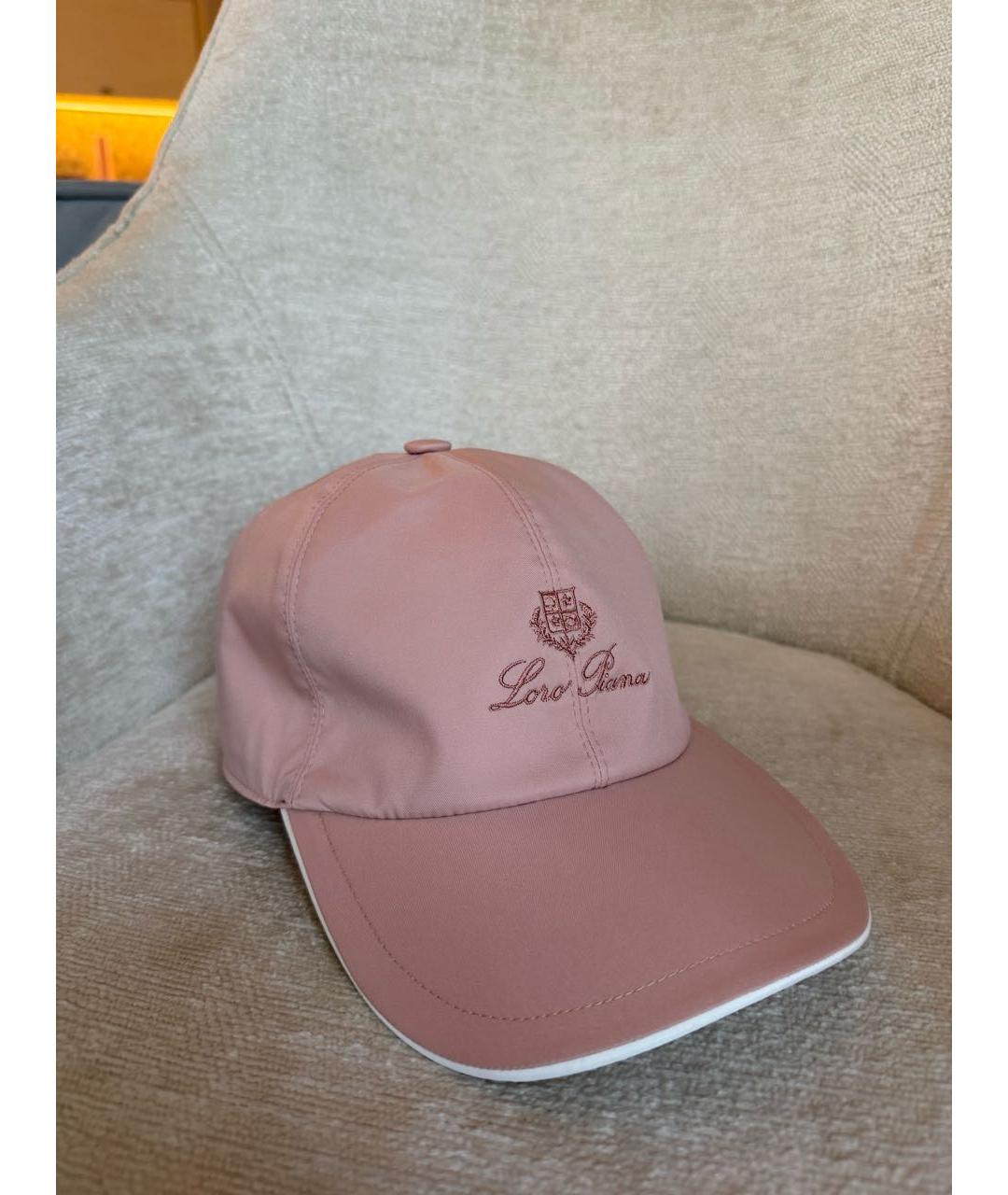 LORO PIANA Розовая кепка, фото 2