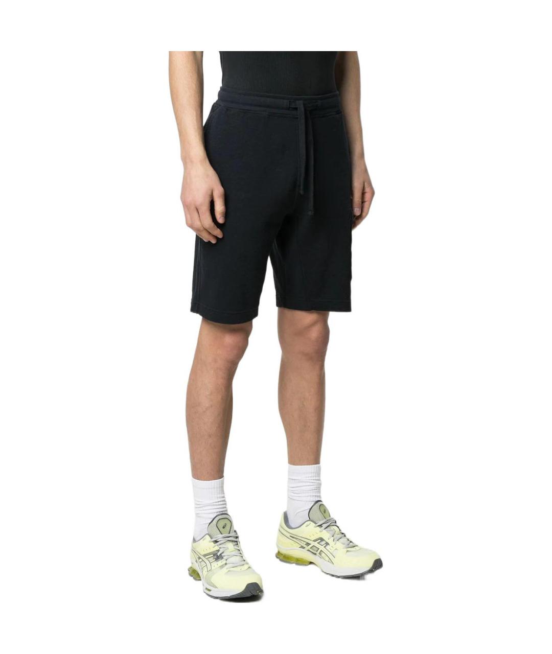 STONE ISLAND Черные хлопковые шорты, фото 4