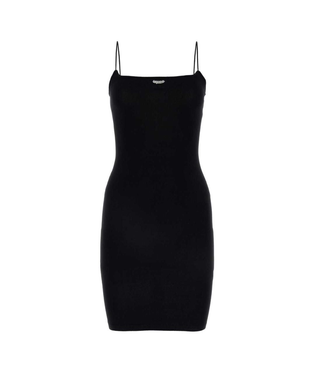 DSQUARED2 Черное вискозное платье, фото 1