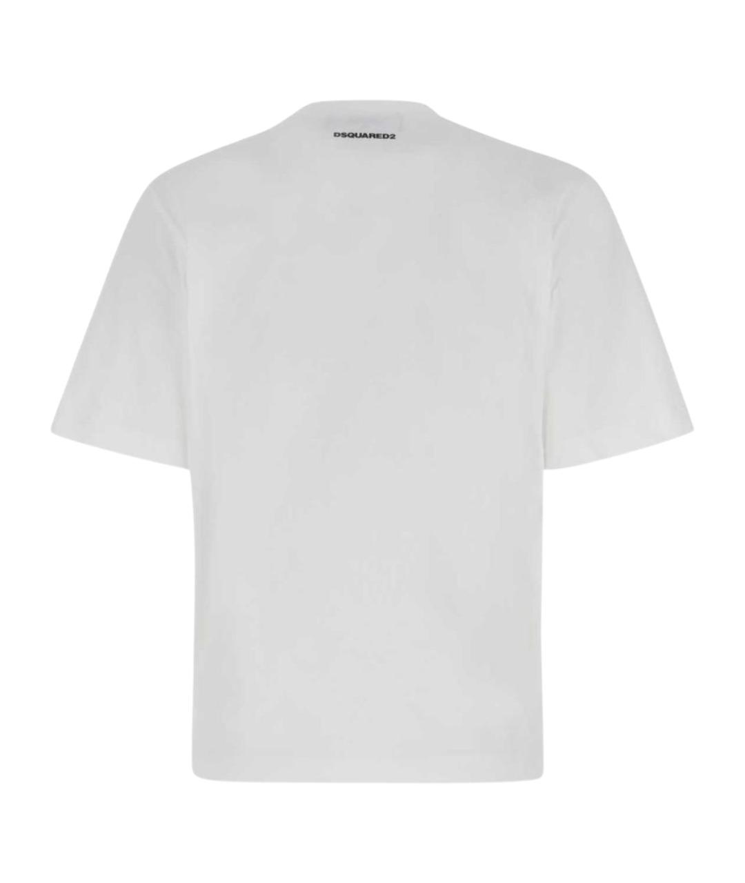 DSQUARED2 Белая хлопковая футболка, фото 2