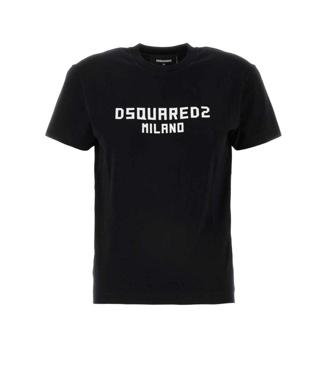 DSQUARED2 Черная хлопковая футболка, фото 1