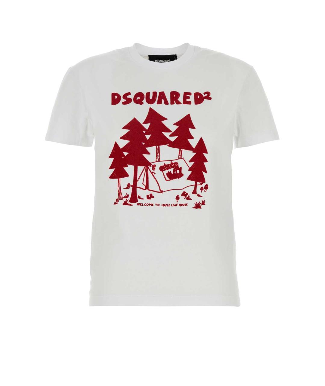 DSQUARED2 Белая хлопковая футболка, фото 1