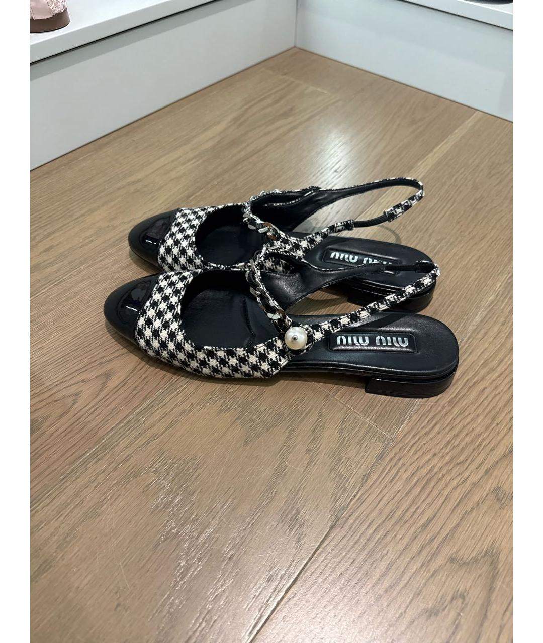 MIU MIU Черные балетки, фото 7