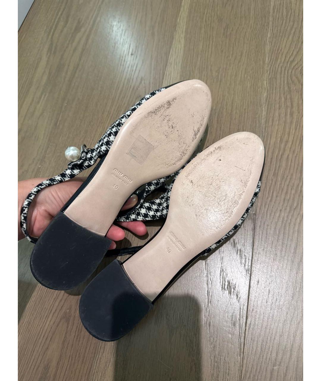 MIU MIU Черные балетки, фото 6