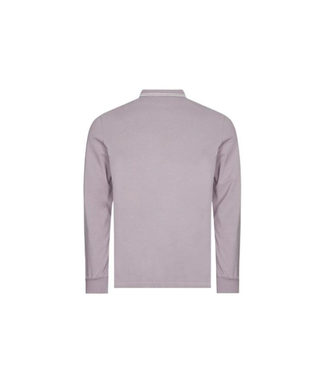 STONE ISLAND Фиолетовое хлопковое поло с длинным рукавом, фото 2