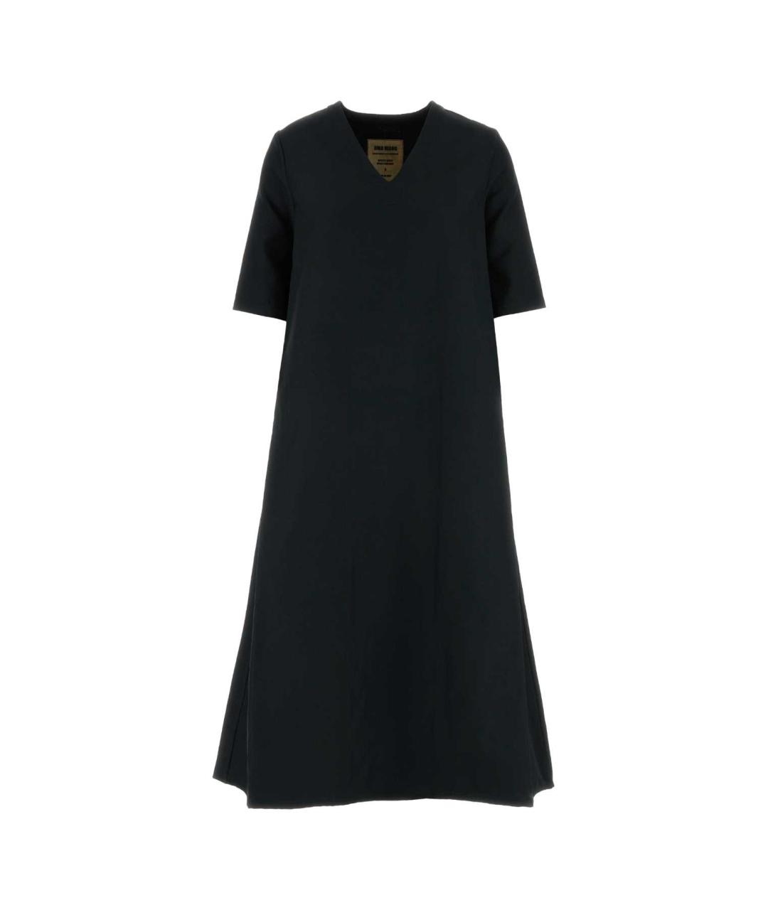 UMA WANG Черное полиэстеровое платье, фото 1