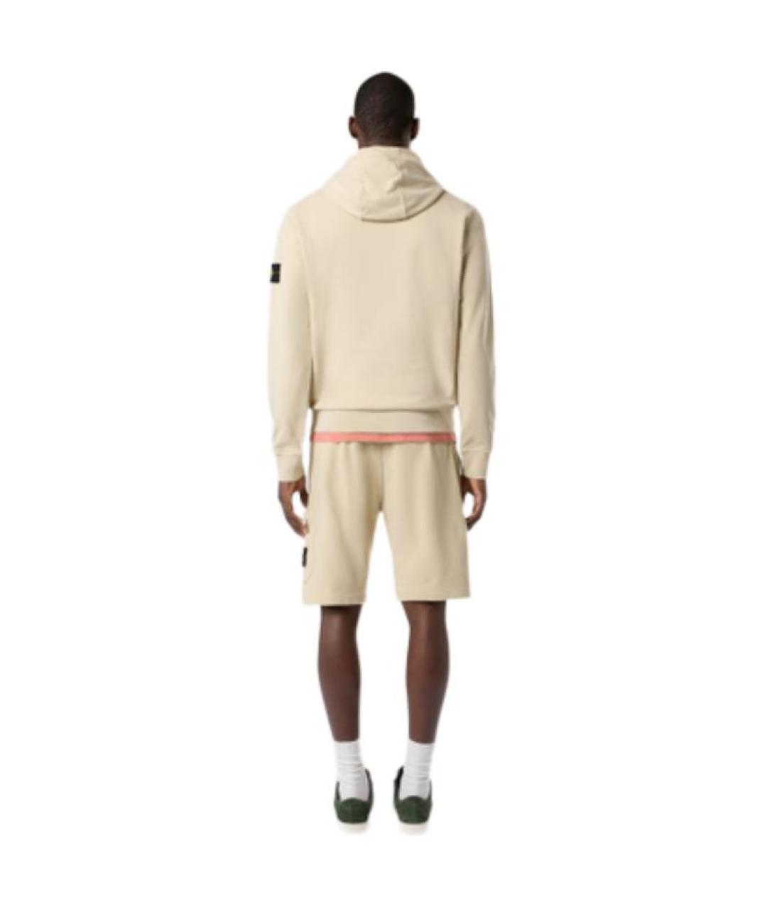 STONE ISLAND Бежевые шорты, фото 4