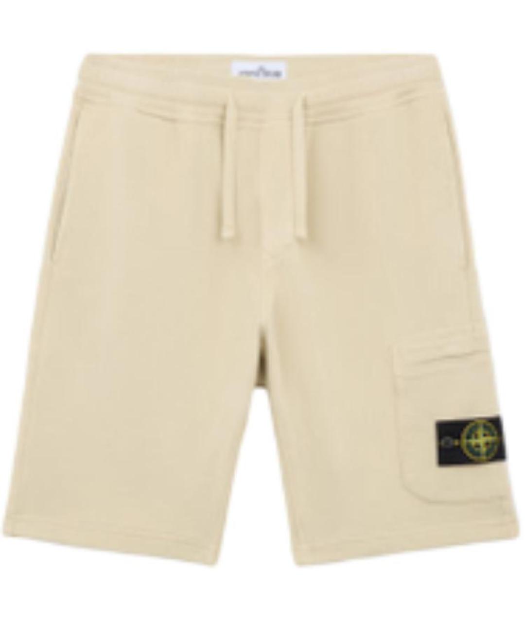 STONE ISLAND Бежевые шорты, фото 1