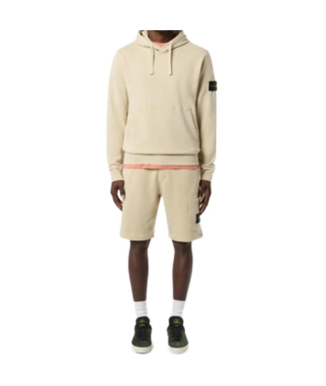 STONE ISLAND Бежевые шорты, фото 3