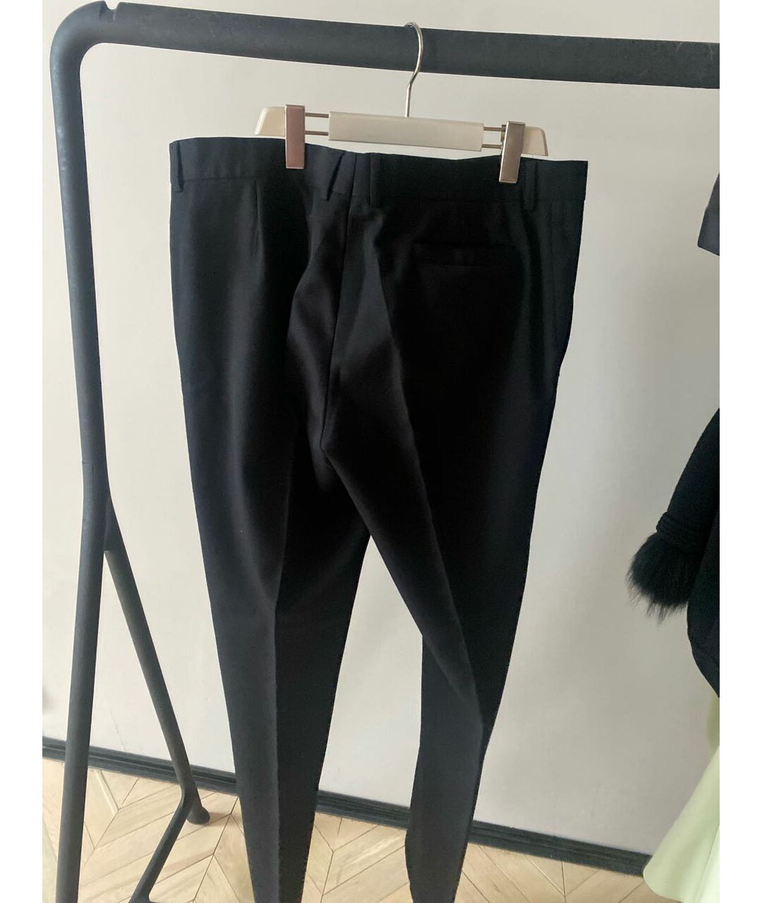 CHRISTIAN DIOR PRE-OWNED Черные шерстяные классические брюки, фото 2