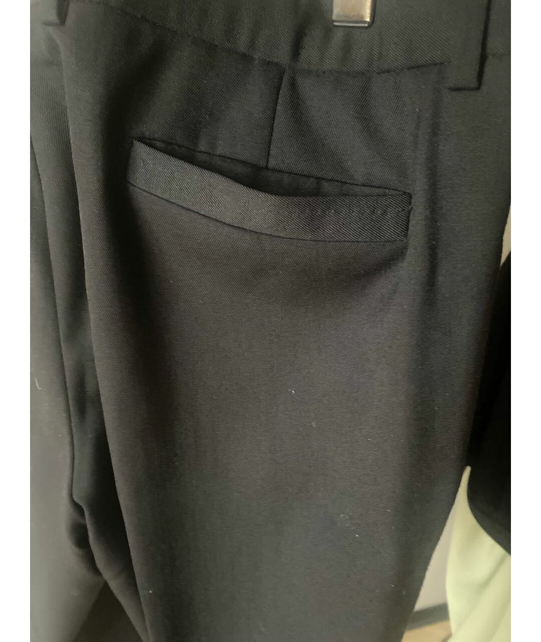 CHRISTIAN DIOR PRE-OWNED Черные шерстяные классические брюки, фото 4