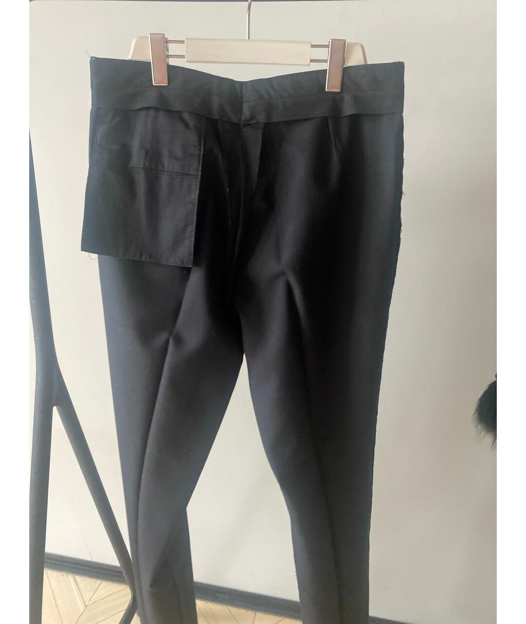 CHRISTIAN DIOR PRE-OWNED Черные шерстяные классические брюки, фото 3