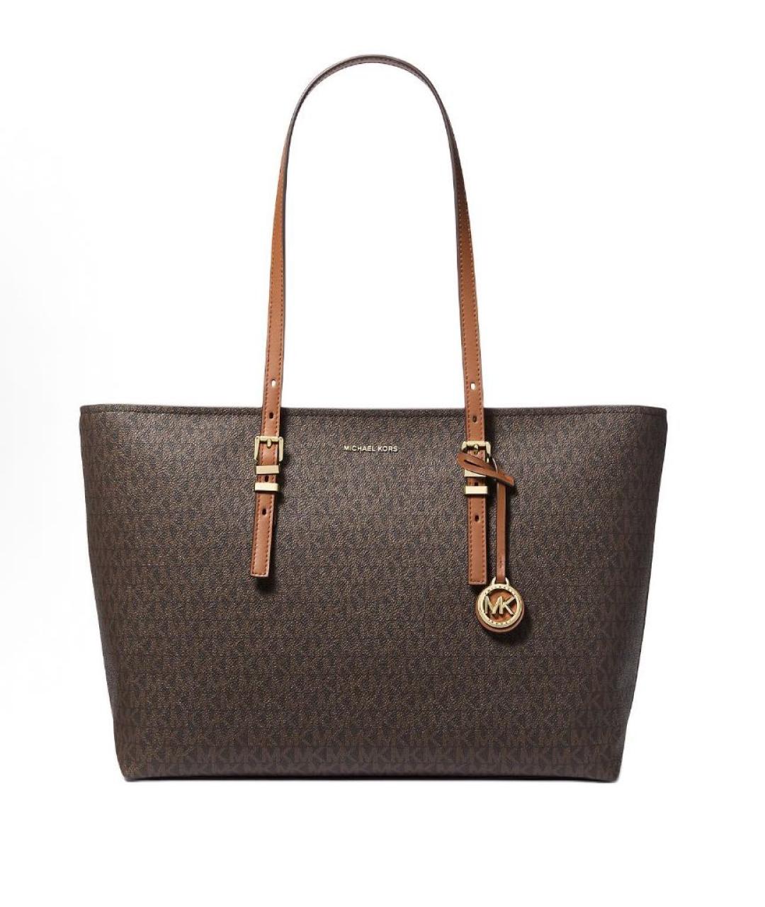MICHAEL KORS Коричневая сумка с короткими ручками из искусственной кожи, фото 6
