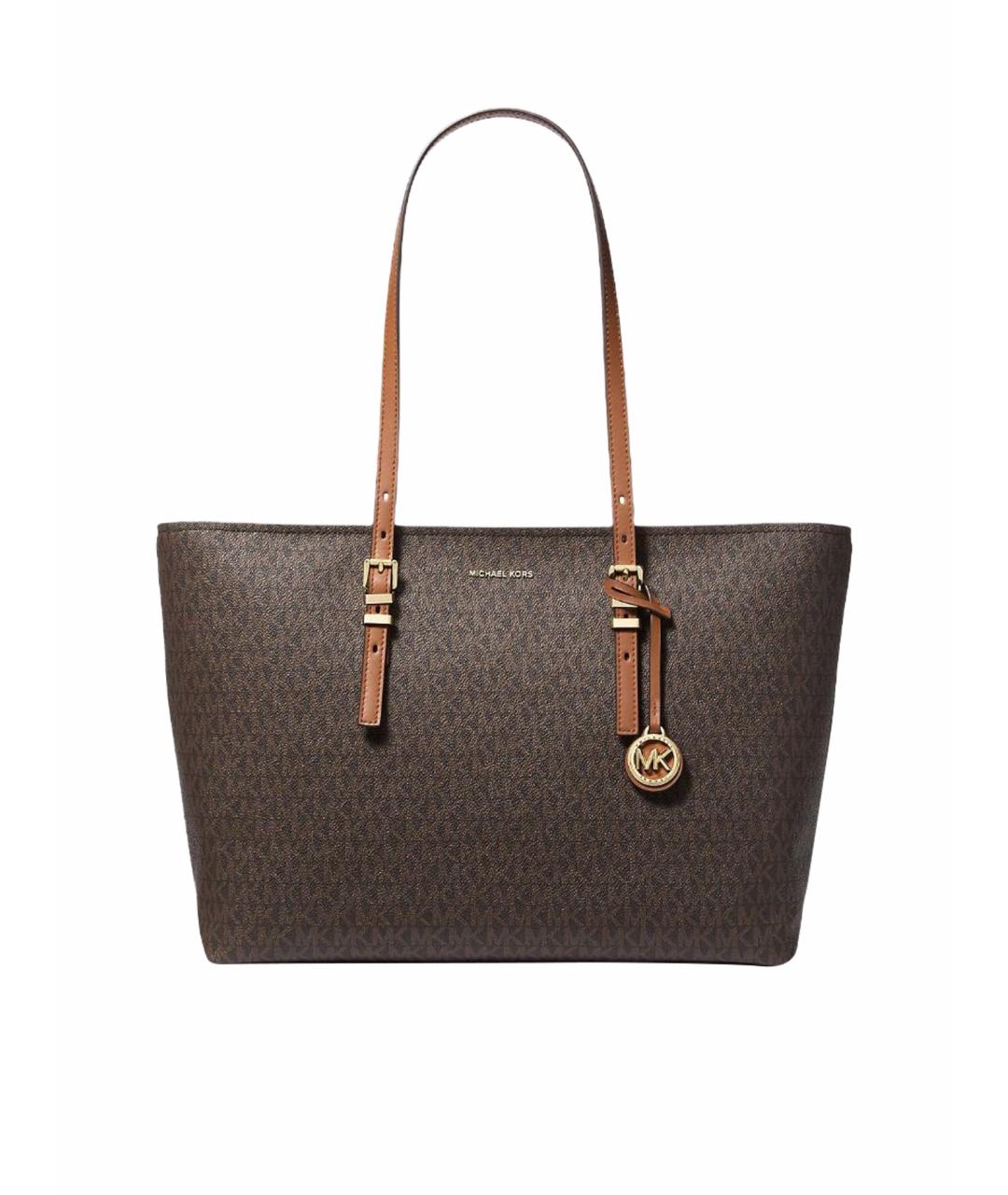 MICHAEL KORS Коричневая сумка с короткими ручками из искусственной кожи, фото 1