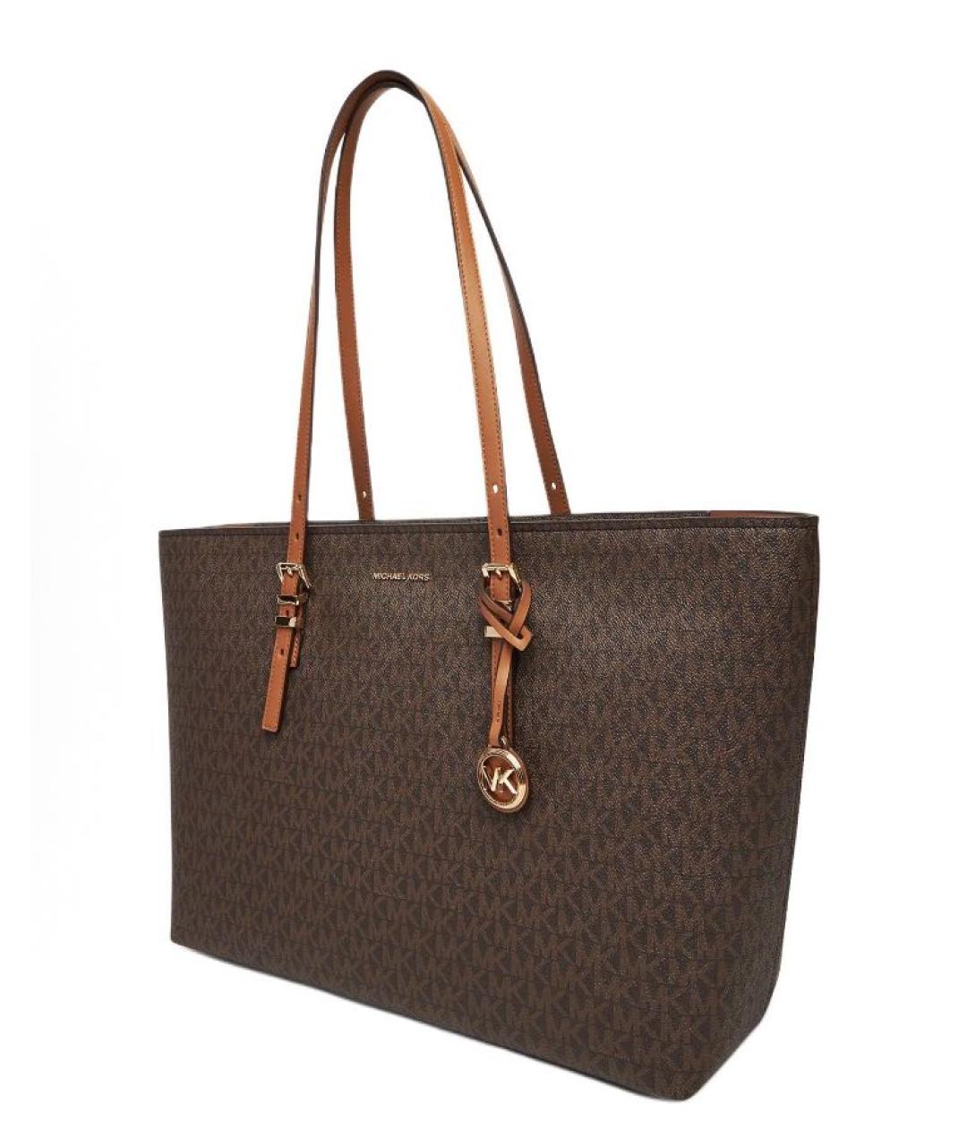 MICHAEL KORS Коричневая сумка с короткими ручками из искусственной кожи, фото 2