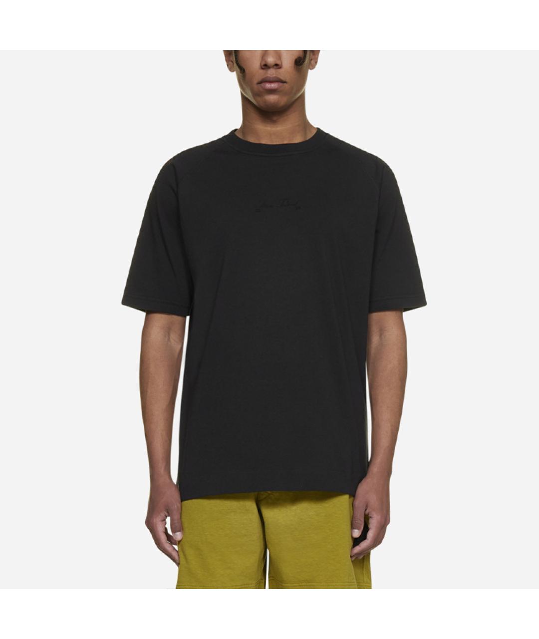 STONE ISLAND Черная хлопковая футболка, фото 3