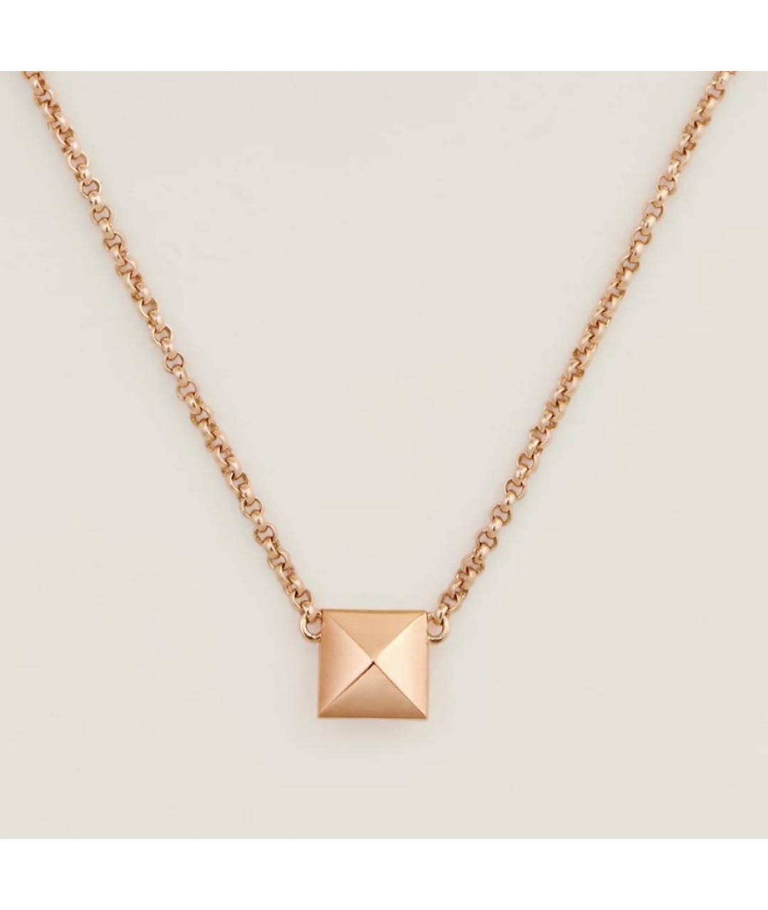 HERMES Розовое колье из розового золота, фото 7