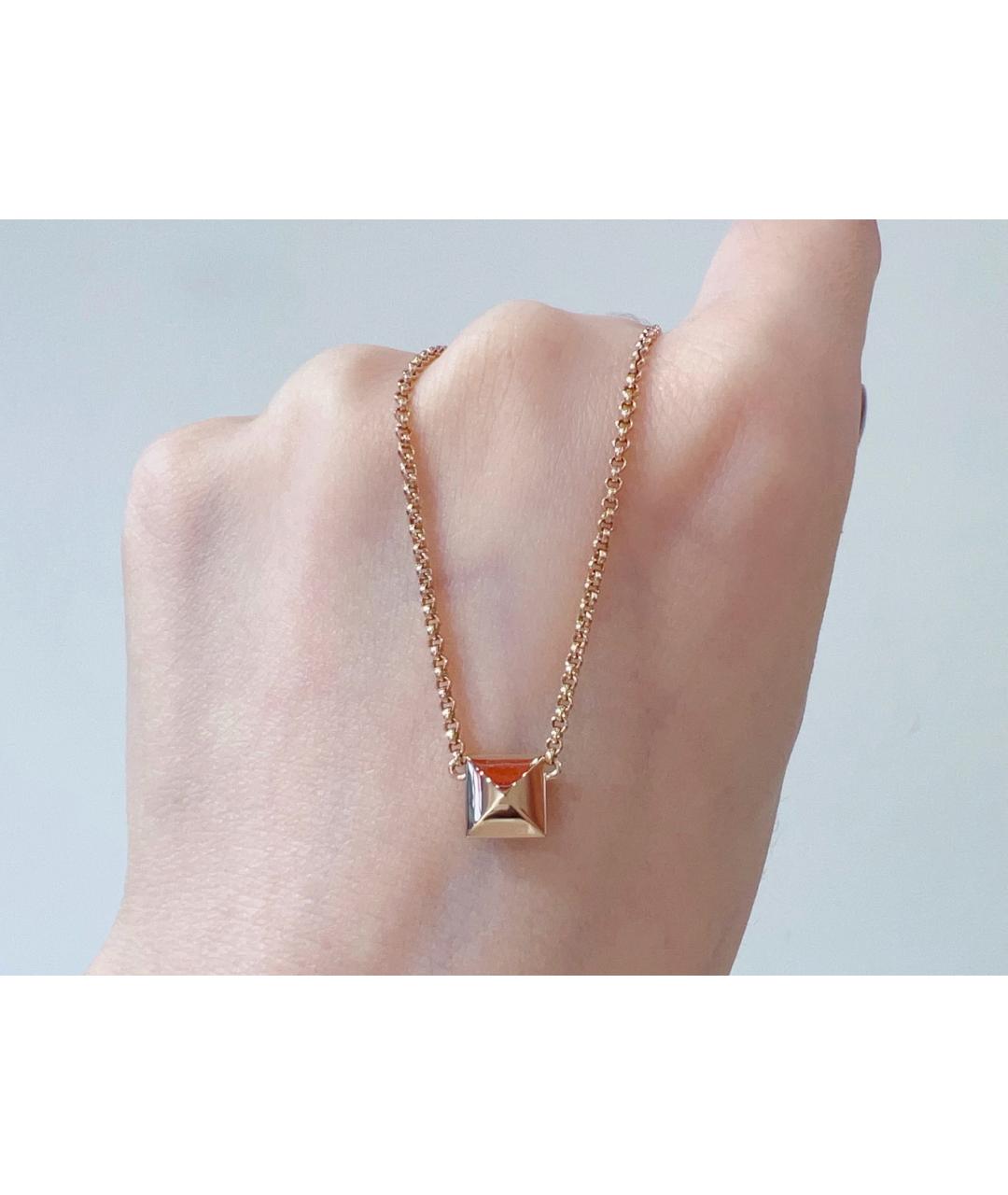HERMES Розовое колье из розового золота, фото 3