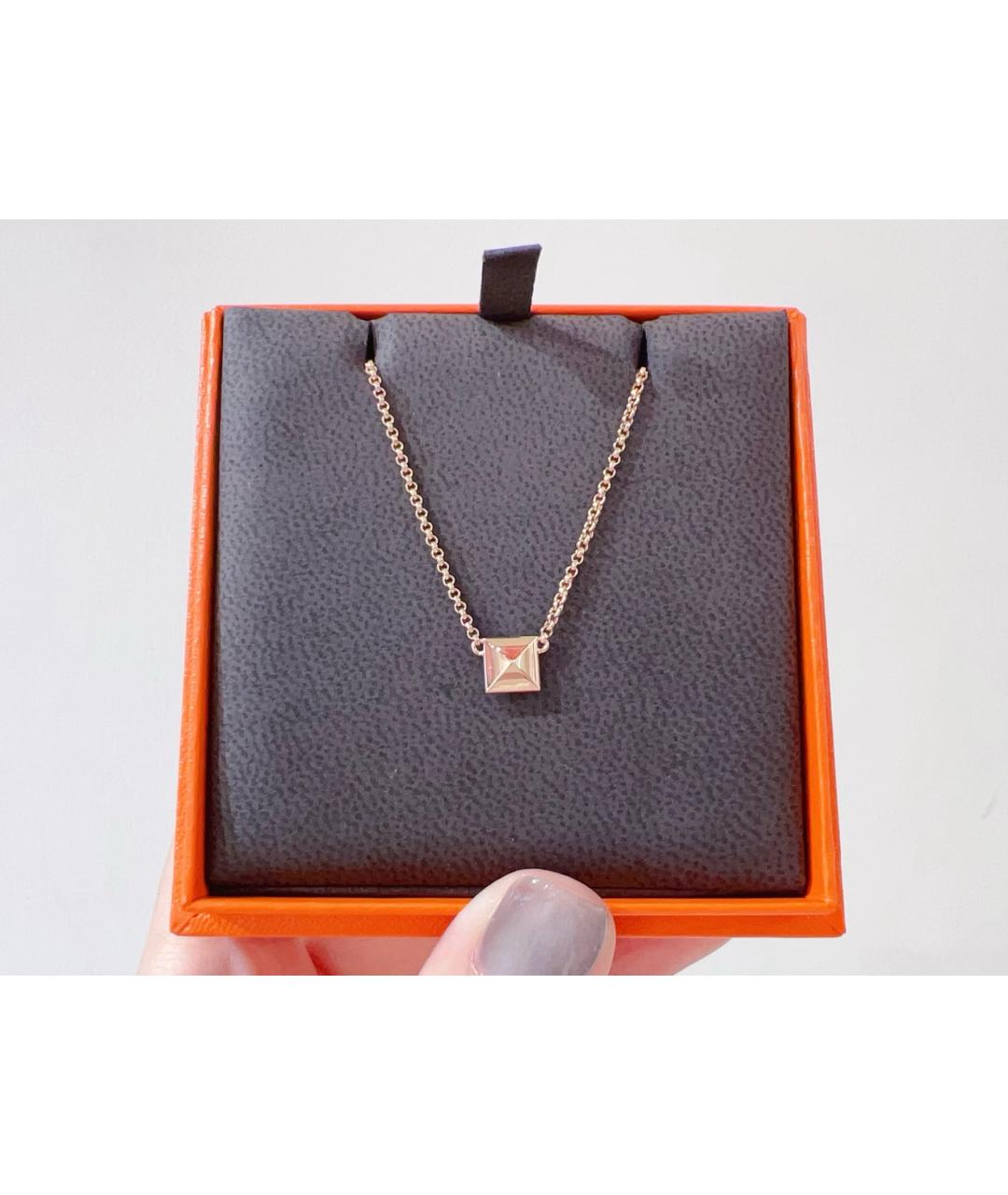 HERMES Розовое колье из розового золота, фото 2