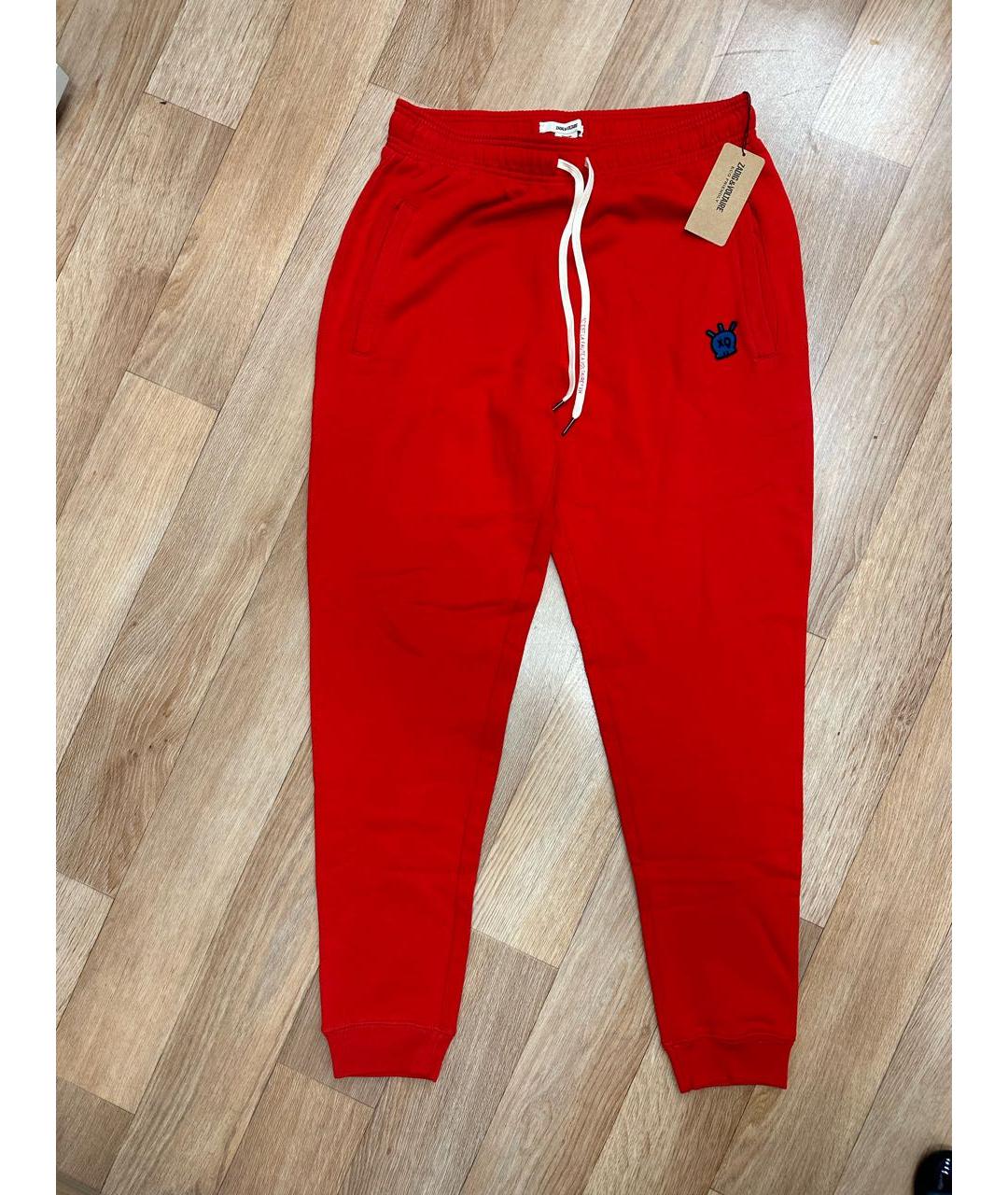 ZADIG & VOLTAIRE Красные хлопковые повседневные брюки, фото 3