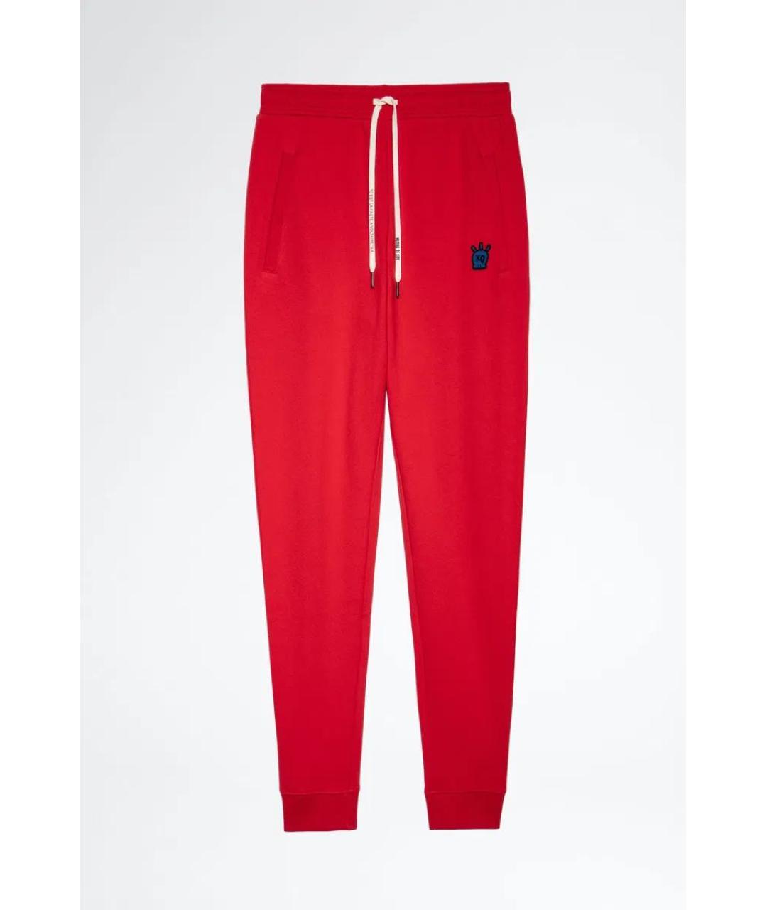 ZADIG & VOLTAIRE Красные хлопковые повседневные брюки, фото 9