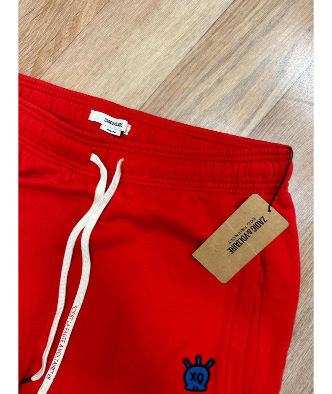 ZADIG & VOLTAIRE Красные хлопковые повседневные брюки, фото 4