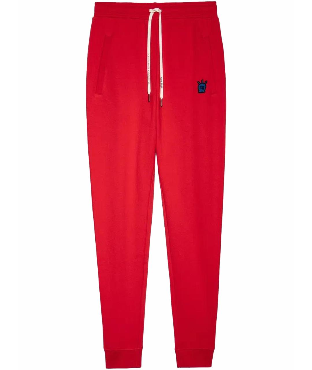 ZADIG & VOLTAIRE Красные хлопковые повседневные брюки, фото 1