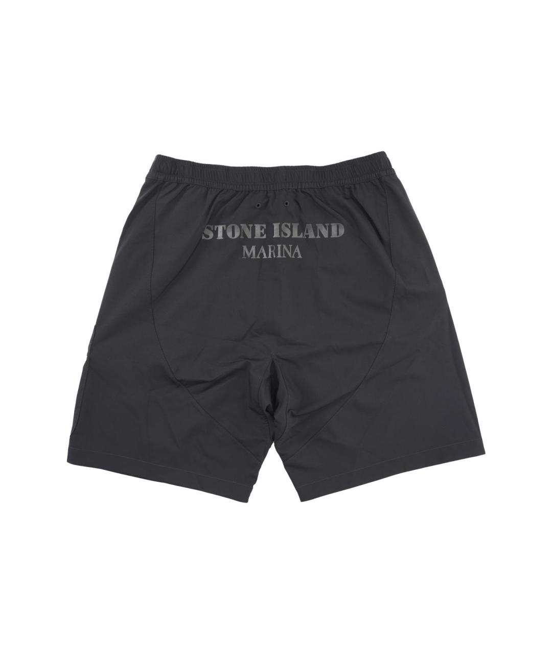 STONE ISLAND Черные шорты, фото 2