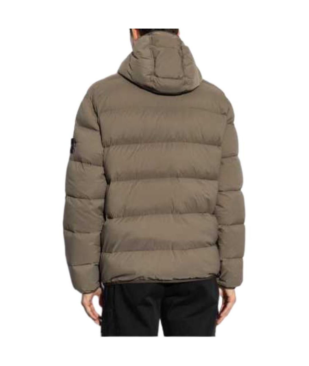 STONE ISLAND Коричневый пуховик, фото 5