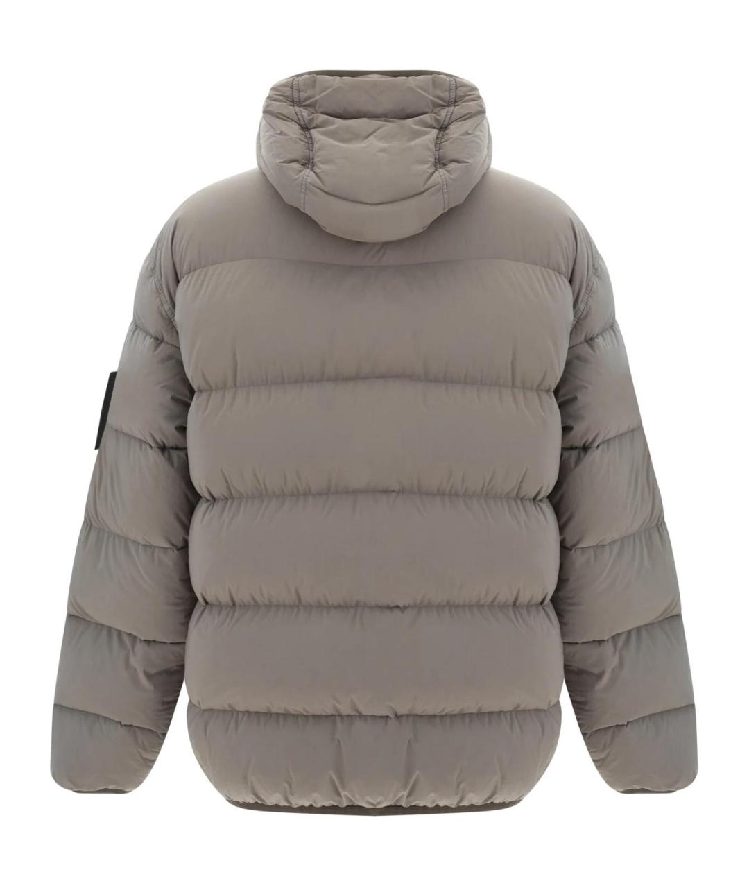 STONE ISLAND Коричневый пуховик, фото 2