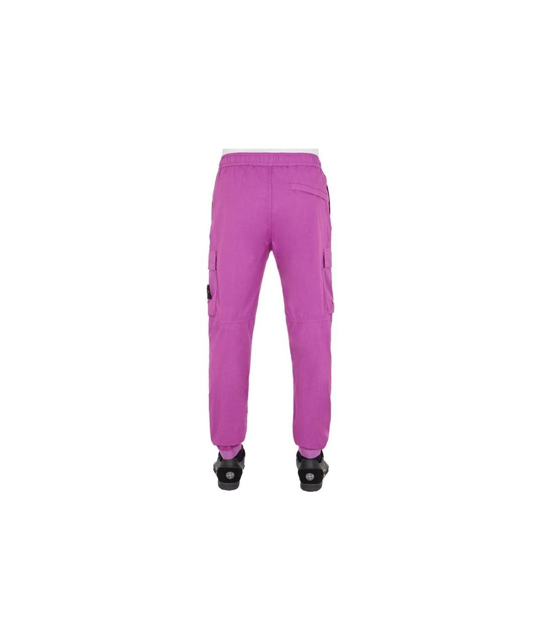 STONE ISLAND Фиолетовые повседневные брюки, фото 2