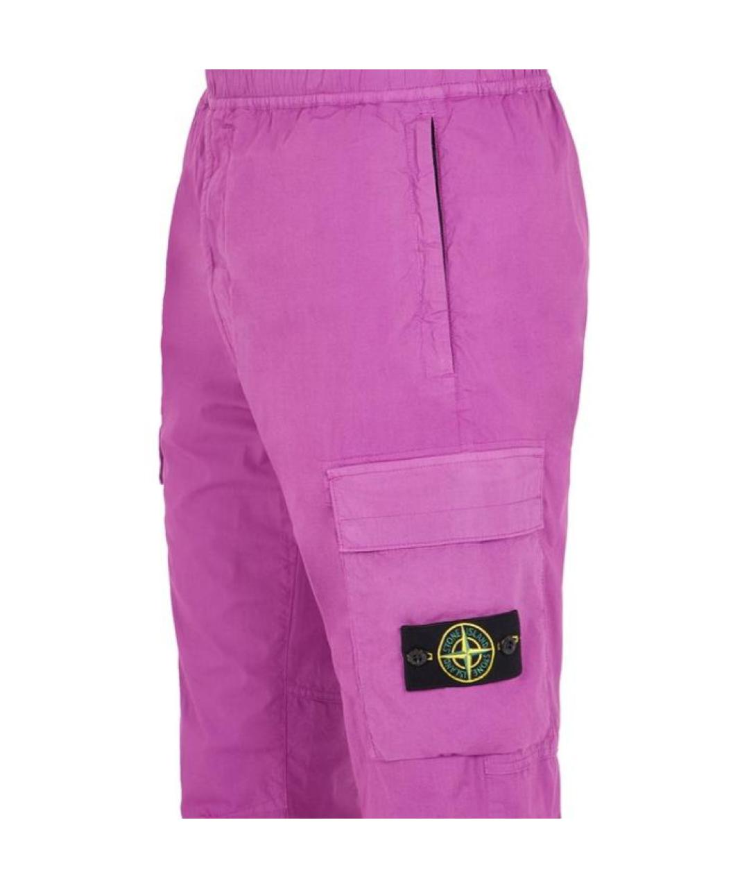 STONE ISLAND Фиолетовые повседневные брюки, фото 3