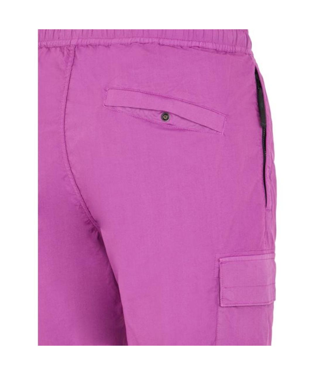 STONE ISLAND Фиолетовые повседневные брюки, фото 4